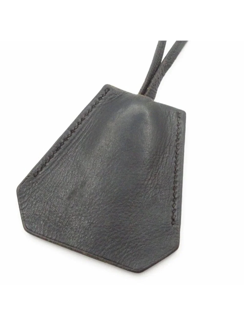 Hermes Necklace Clochette Leather Black